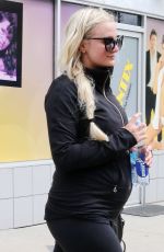 ASHLEE SIMPSON in Leggings Leaves a Gym in Studio City