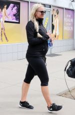 ASHLEE SIMPSON in Leggings Leaves a Gym in Studio City