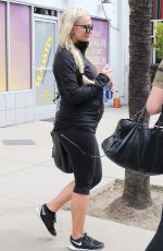 ASHLEE SIMPSON in Leggings Leaves a Gym in Studio City
