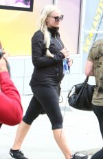 ASHLEE SIMPSON in Leggings Leaves a Gym in Studio City