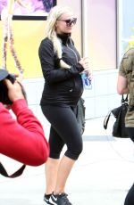 ASHLEE SIMPSON in Leggings Leaves a Gym in Studio City