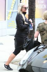 ASHLEE SIMPSON in Leggings Leaves a Gym in Studio City