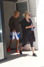 ASHLEE SIMPSON Leaves a Gym in Studio City