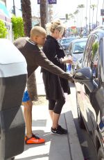 ASHLEE SIMPSON Leaves a Gym in Studio City