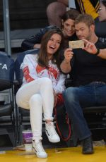 ASHLEY GREENE at Sacramento Kings vs LA Lakers Game at Staples Center