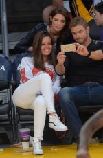 ASHLEY GREENE at Sacramento Kings vs LA Lakers Game at Staples Center