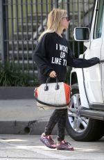 ASHLEY TOSDALE Leaving a Gym in West Hollywood