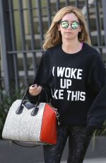 ASHLEY TOSDALE Leaving a Gym in West Hollywood