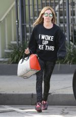 ASHLEY TOSDALE Leaving a Gym in West Hollywood