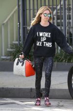 ASHLEY TOSDALE Leaving a Gym in West Hollywood