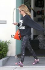 ASHLEY TOSDALE Leaving a Gym in West Hollywood