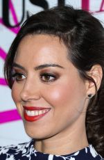 AUBREY PLAZA at Justfab Ready-to-wear Launch Party in West Hollywood