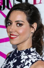 AUBREY PLAZA at Justfab Ready-to-wear Launch Party in West Hollywood
