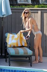 AUDRINA PATRIDGE in Swimsuit at a Pool in Los Angeles