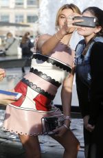 BELLA THORNE and HAILEY BALDWIN on the Set of a Photoshoot in New York