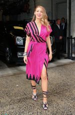 BLAKE LIVELY Arrives at Live with Kelly and Michael in New York