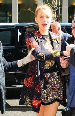 BLAKE LIVELY Arrives at SiriusXM Studios in New York 04/21/2015