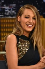 BLAKE LIVELY at The Tonight Show Starring Jimmy Fallon in New York 04/21/2015