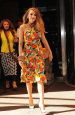 BLAKE LIVELY Leaves Her Hotel in New York 04/22/2015