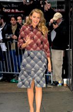 BLAKE LIVELY on the Set of Good Morning America in New York