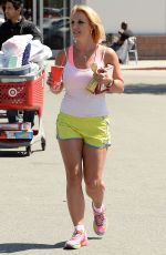 BRITNEY SPEARS in Shorts and Tank Top Leaves Target in Thousand Oaks