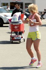 BRITNEY SPEARS in Shorts and Tank Top Leaves Target in Thousand Oaks