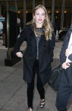 BRITT ROBERTSON Arrives at SiriusXM Studios in New York