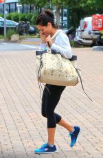 BROOKE BURKE in Leggings Leaves Soulcycle in Malibu 04/24/2015