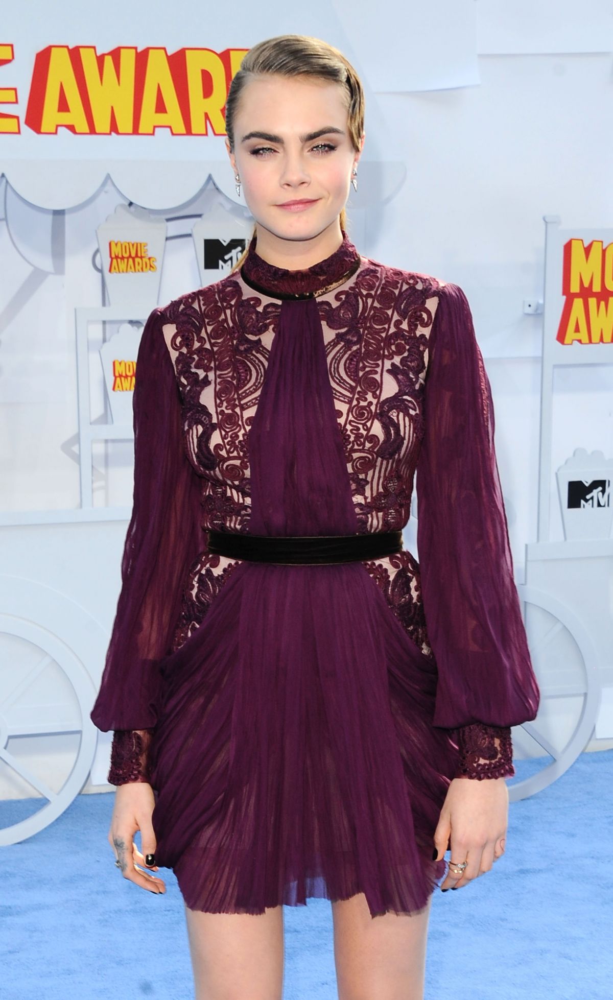 CARA DELEVINGNE at 2015 MTV Movie Awards in Los Angeles – HawtCelebs