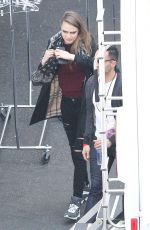 CARA DELEVINGNE on the Set of Taylor Swift