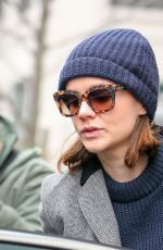 CAREY MULLIGAN Leaves an Office in Soho