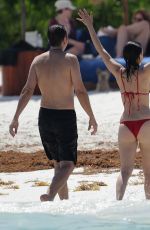 CARLA GUGINO in Bikini at a Beach in Cancun