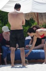 CARLA GUGINO in Bikini at a Beach in Cancun