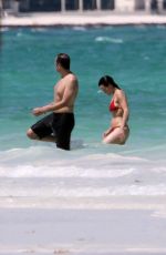 CARLA GUGINO in Bikini at a Beach in Cancun