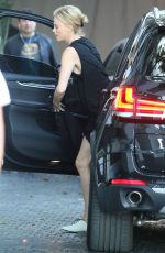 CHARLIZE THERON Arrives at Chateau Marmont in West Hollywood 04/28/2015