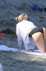 CHARLIZE THERON in Bikini Bottom on the Beach in Malibu
