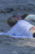 CHARLIZE THERON in Bikini Bottom on the Beach in Malibu