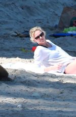 CHARLIZE THERON in Bikini Bottom on the Beach in Malibu