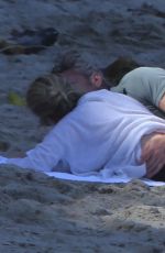 CHARLIZE THERON in Bikini Bottom on the Beach in Malibu