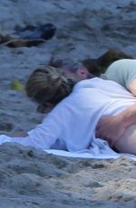 CHARLIZE THERON in Bikini Bottom on the Beach in Malibu