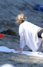 CHARLIZE THERON in Bikini Bottom on the Beach in Malibu