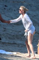 CHARLIZE THERON in Bikini Bottom on the Beach in Malibu