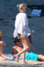 CHARLIZE THERON in Bikini Bottom on the Beach in Malibu