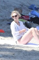 CHARLIZE THERON in Bikini Bottom on the Beach in Malibu