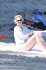 CHARLIZE THERON in Bikini Bottom on the Beach in Malibu