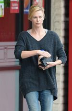 CHARLIZE THERON Out and About in Culver City 04/22/2015