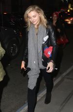 CHLOE MORETZ Leaves Madison Square Garden in New York 04/18/2015