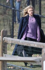 CHLOE MORETZ on the Set of November Criminals in Providence
