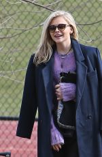 CHLOE MORETZ on the Set of November Criminals in Providence