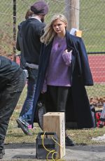 CHLOE MORETZ on the Set of November Criminals in Providence